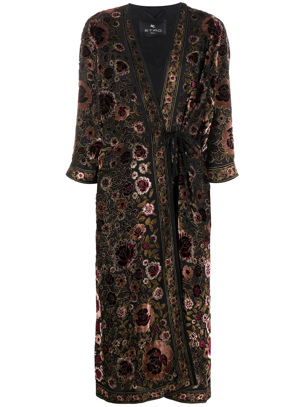 tasseled floral print coat - 1