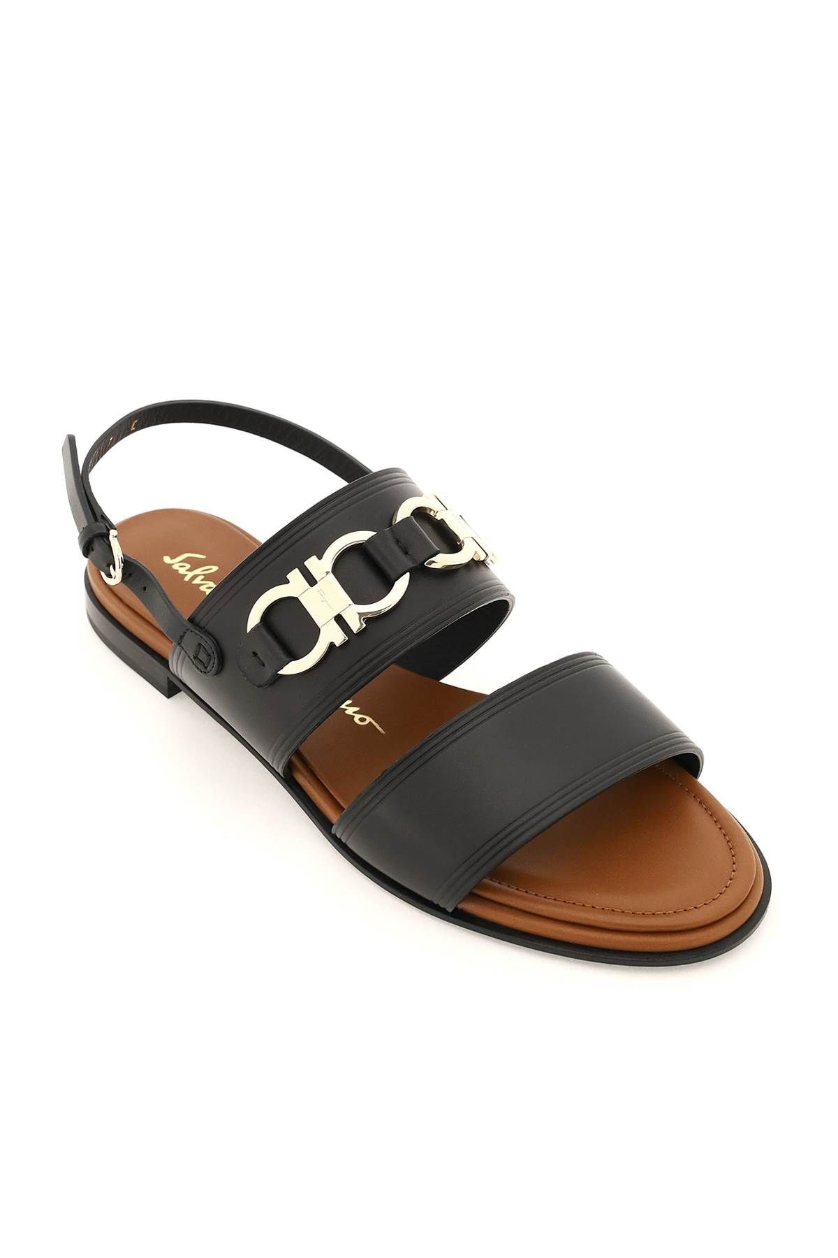 LEATHER GANCINI SANDALS - 4