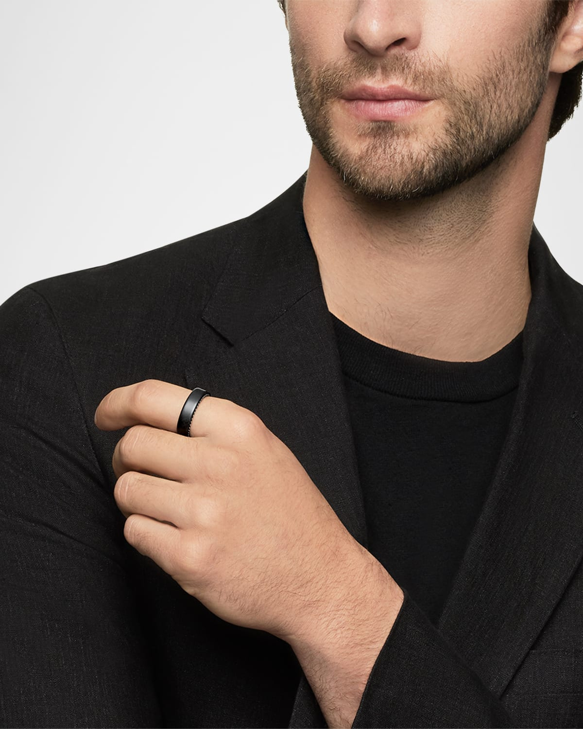 Men's Streamline Band Ring in Titanium, 6mm - 6