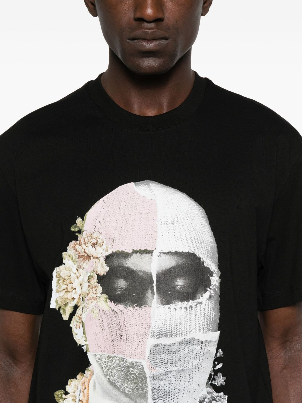 mask-print T-shirt - 4
