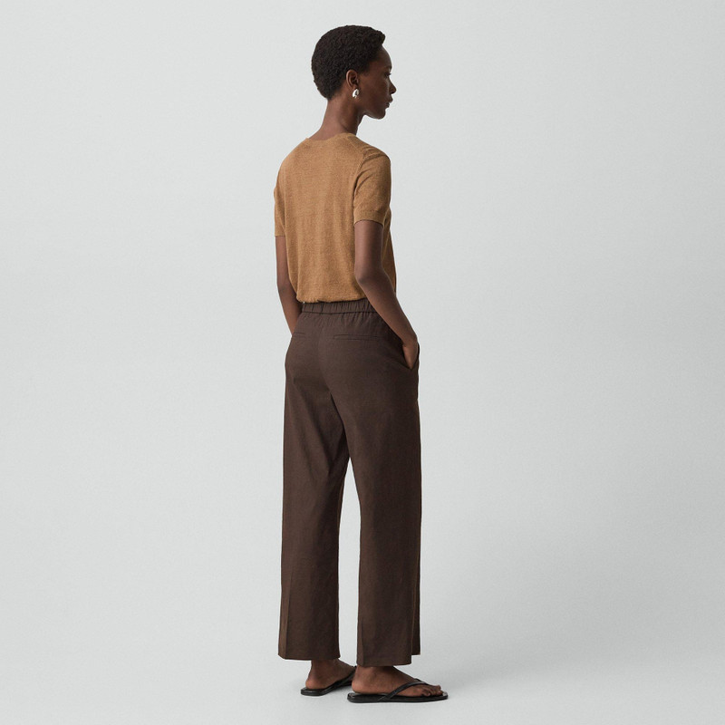 Theory Classic Straight Pull-On Pant in Good Linen outlook
