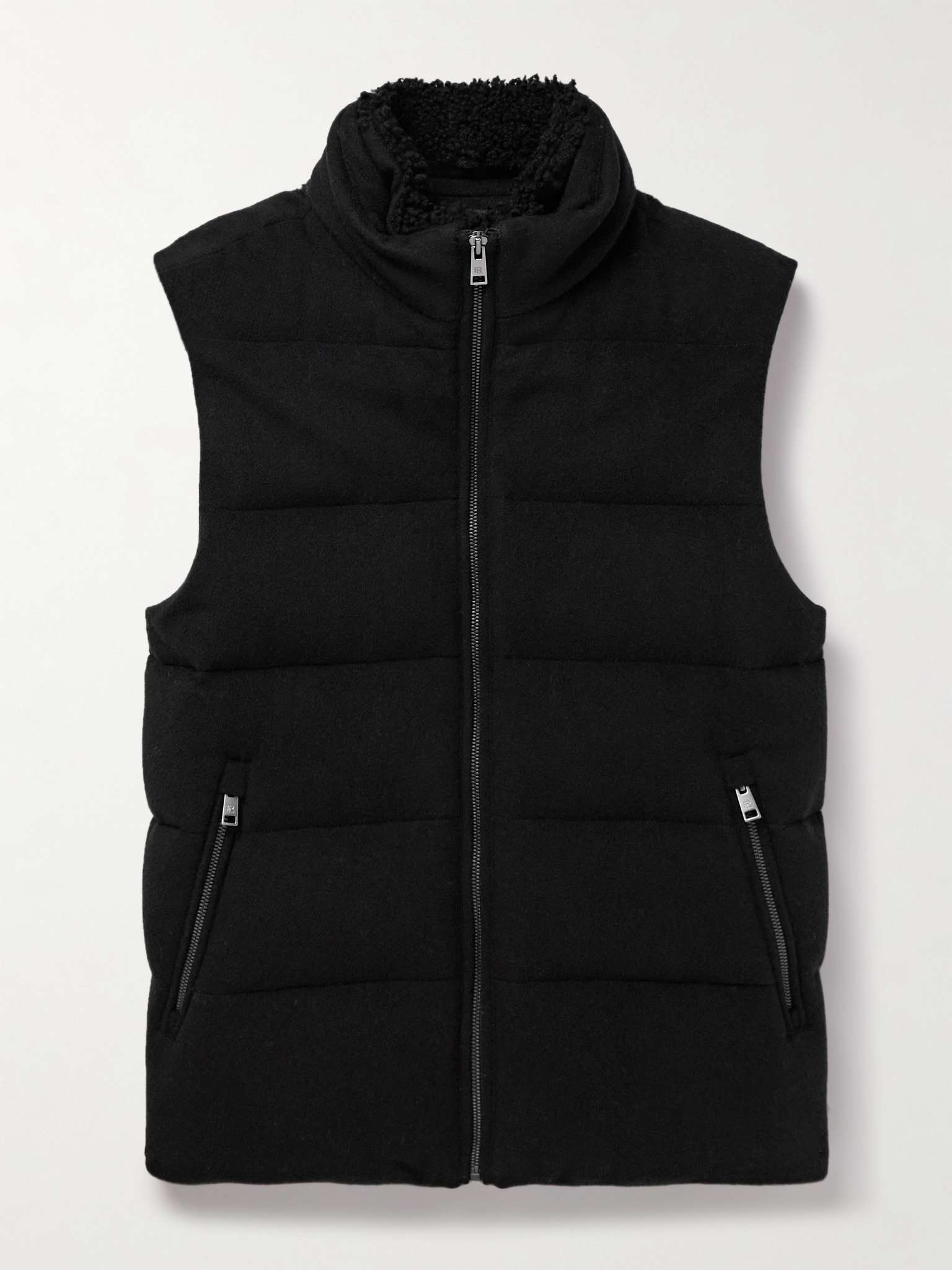 Cameron Shearling-Trimmed Quilted Wool-Blend Felt Down Gilet - 1