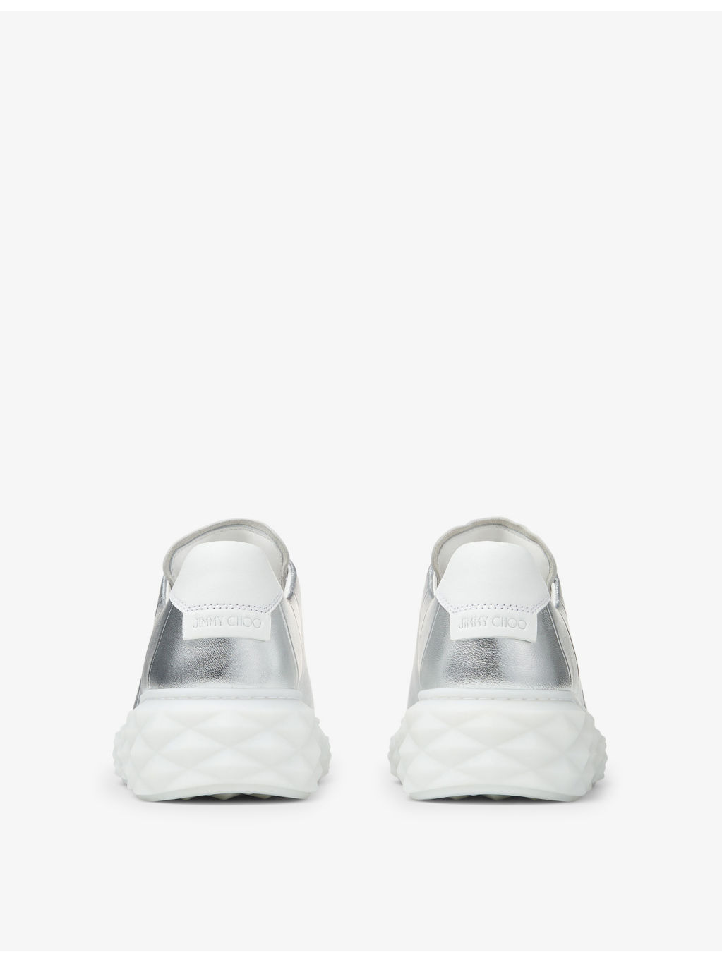 Diamond Light Maxi metallic leather low-top trainers - 5