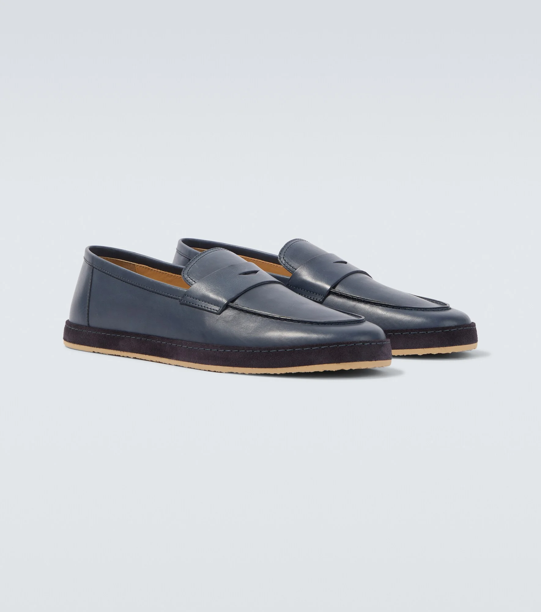 Leather penny loafers - 1