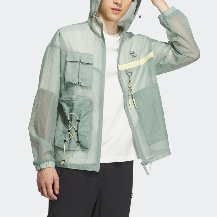 adidas Neo City Escape Windbreaker Jackets 'Teal' IA6861 - 4