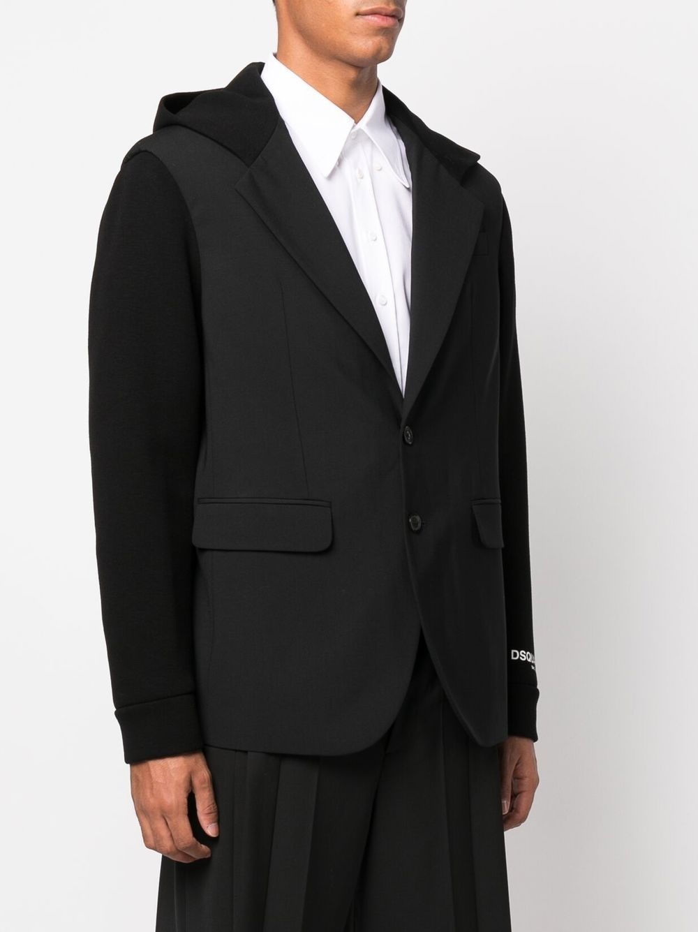 single-breasted hooded blazer - 3