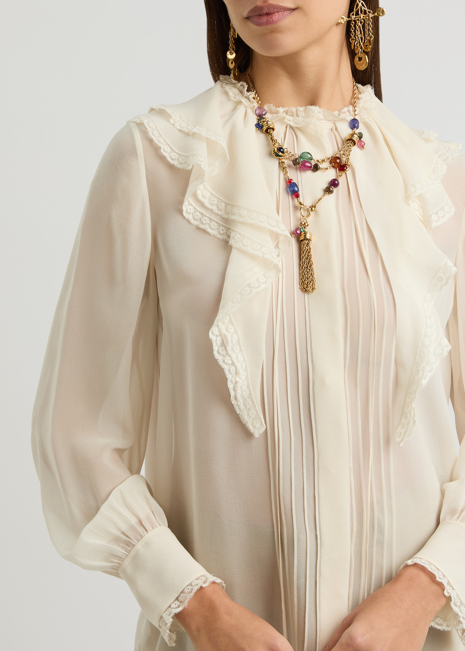 Chloe Ruffled Silk-chiffon Blouse - 5