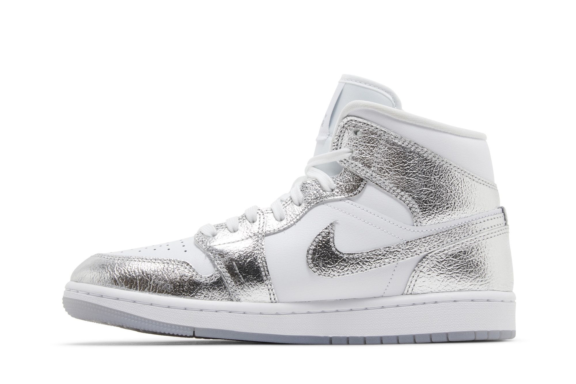 Wmns Air Jordan 1 Mid SE 'Metallic Silver' - 3