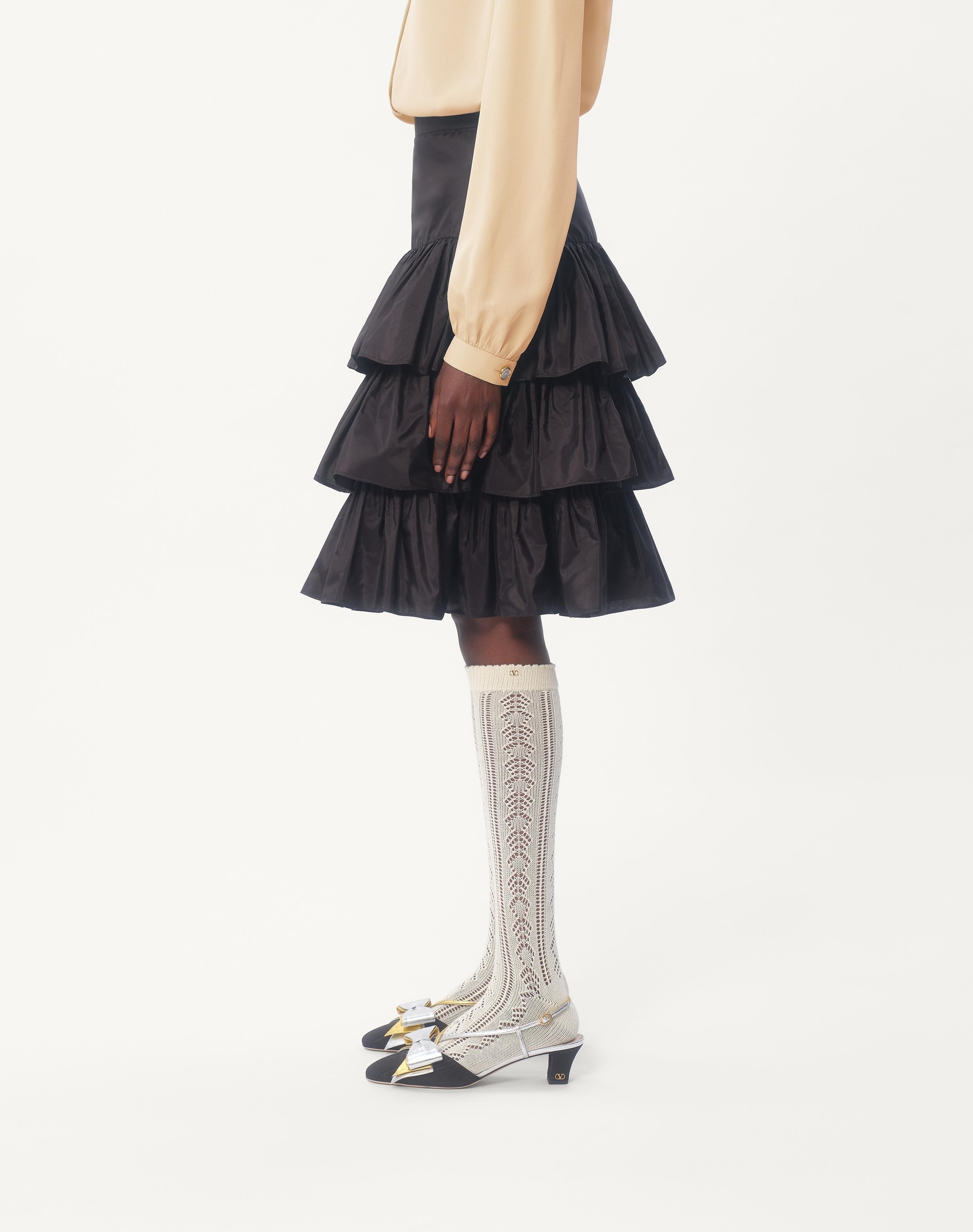 RUFFLED TAFFETA SKIRT - 6