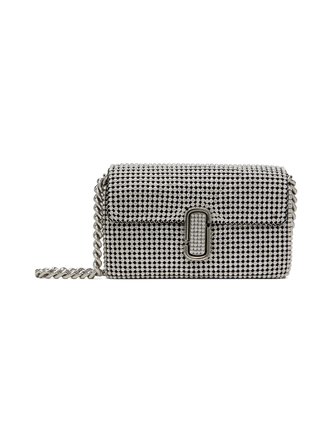 Silver 'The Rhinestone J Marc Mini' Shoulder Bag - 1