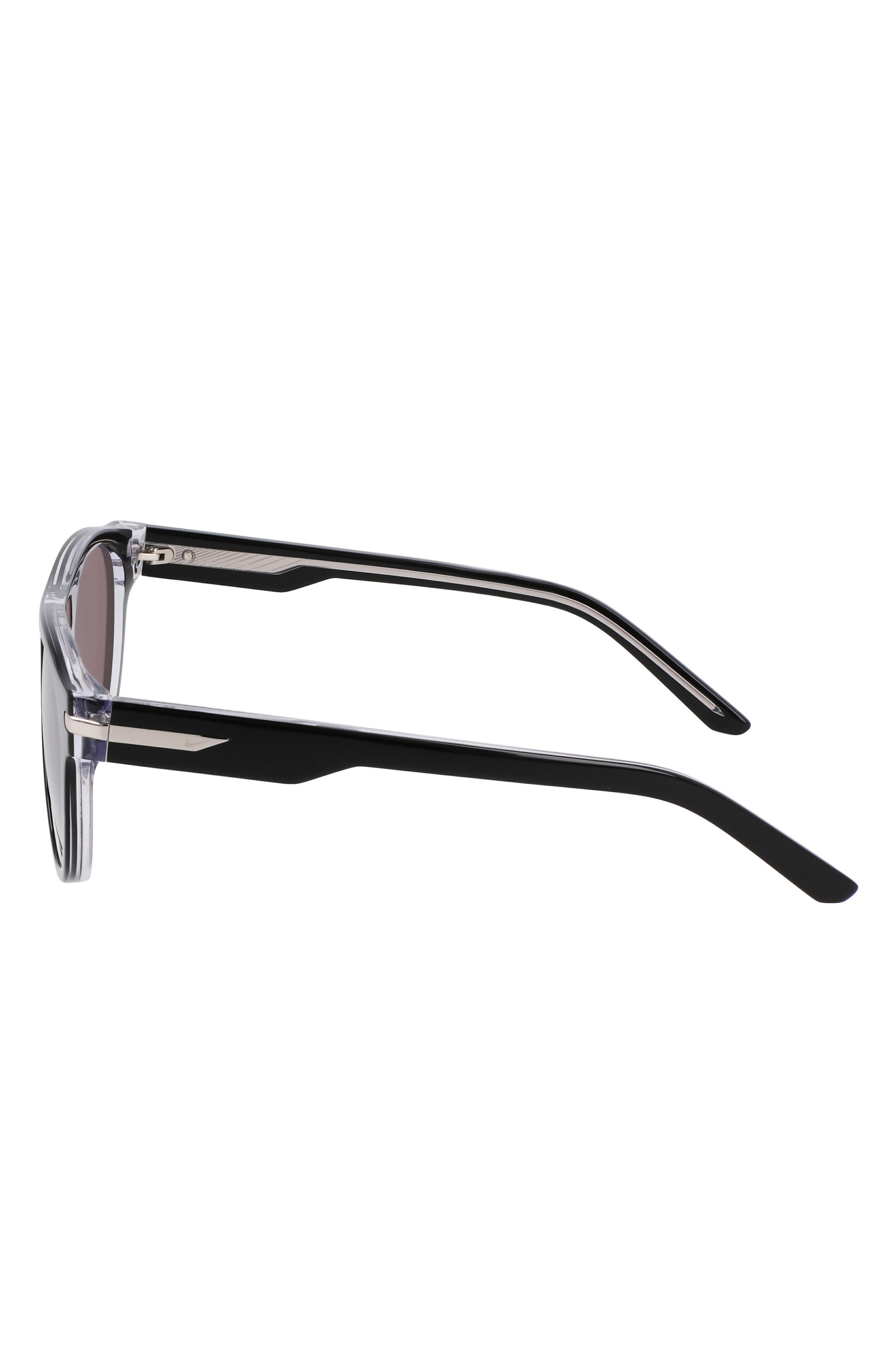 Nike Crescent III 54mm Round Sunglasses in Black /Grey at Nordstrom - 4