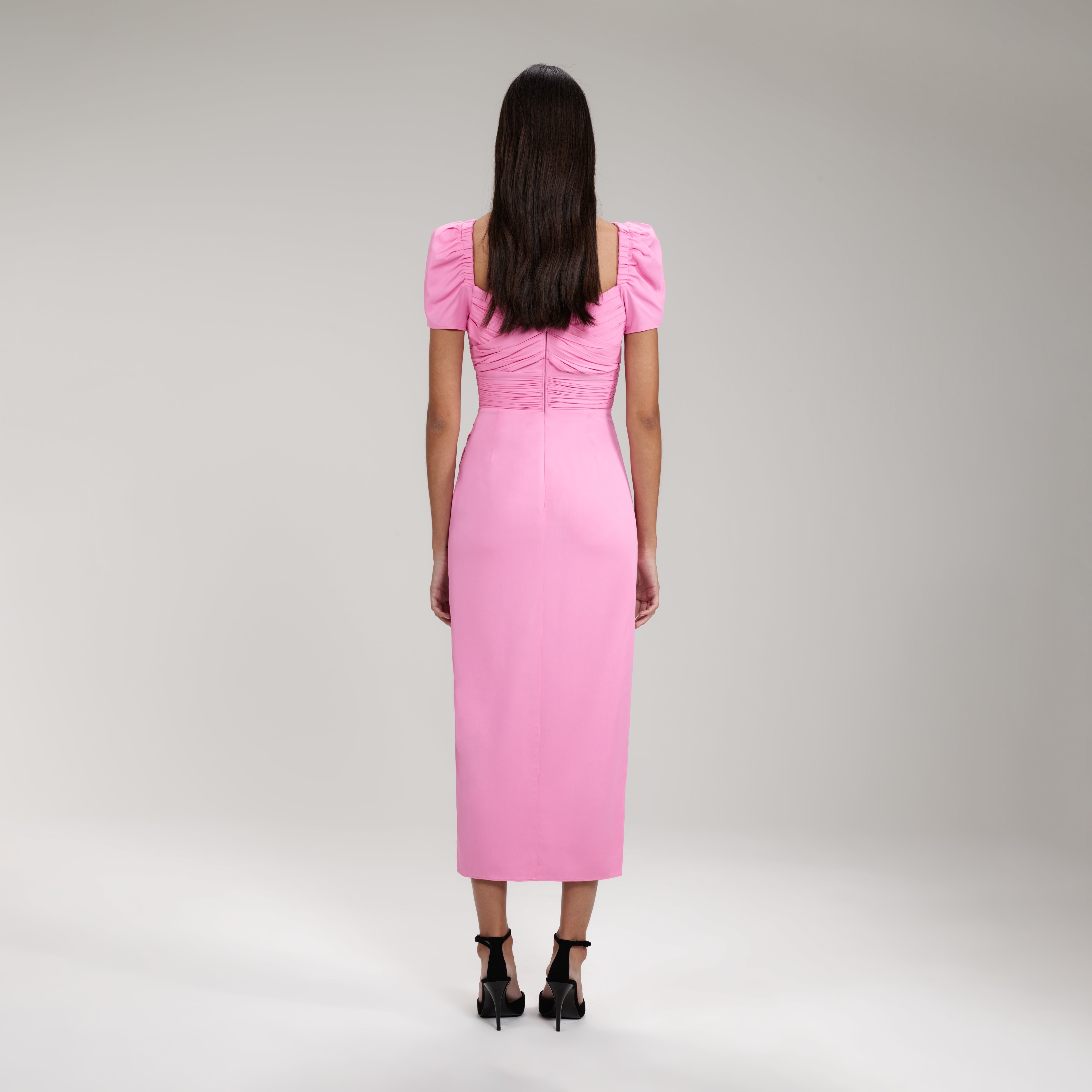 Pink Iris Midi Dress - 3