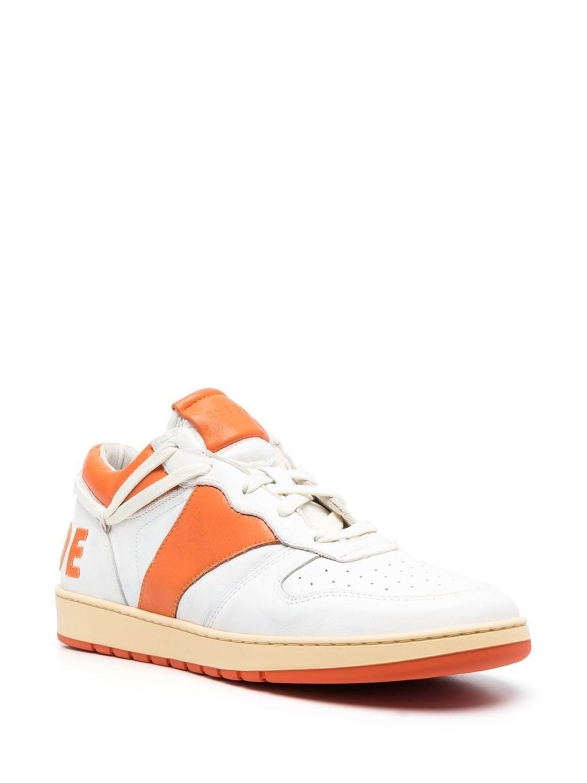 logo-patch leather sneakers - 2