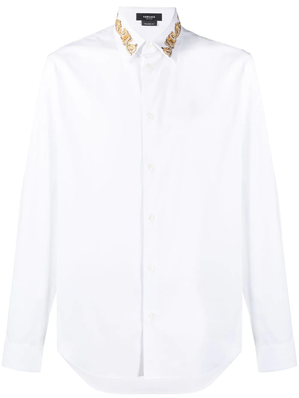 baroque embroidered-collar shirt - 1