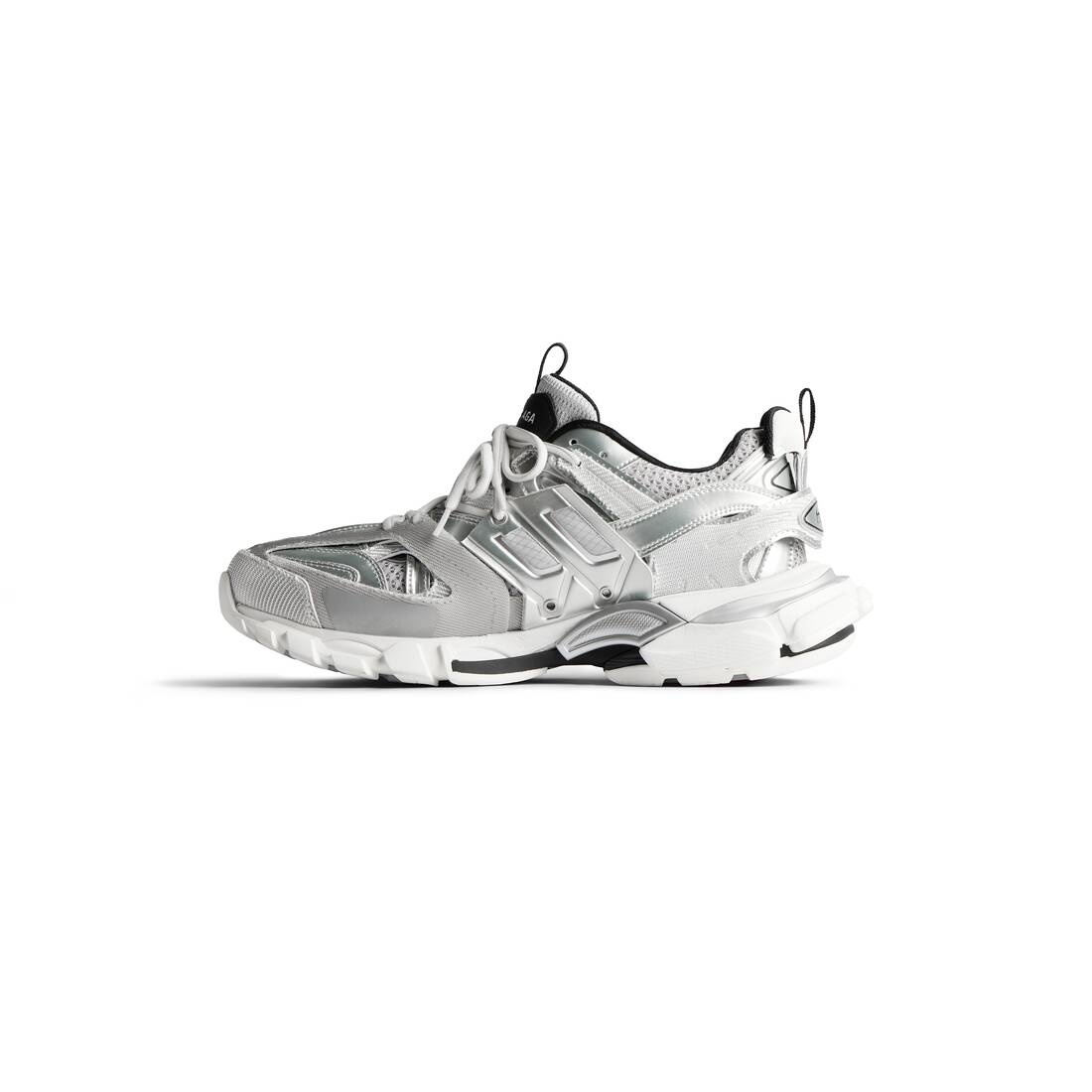 Men's Track Sneaker in Silver/white/black - 4