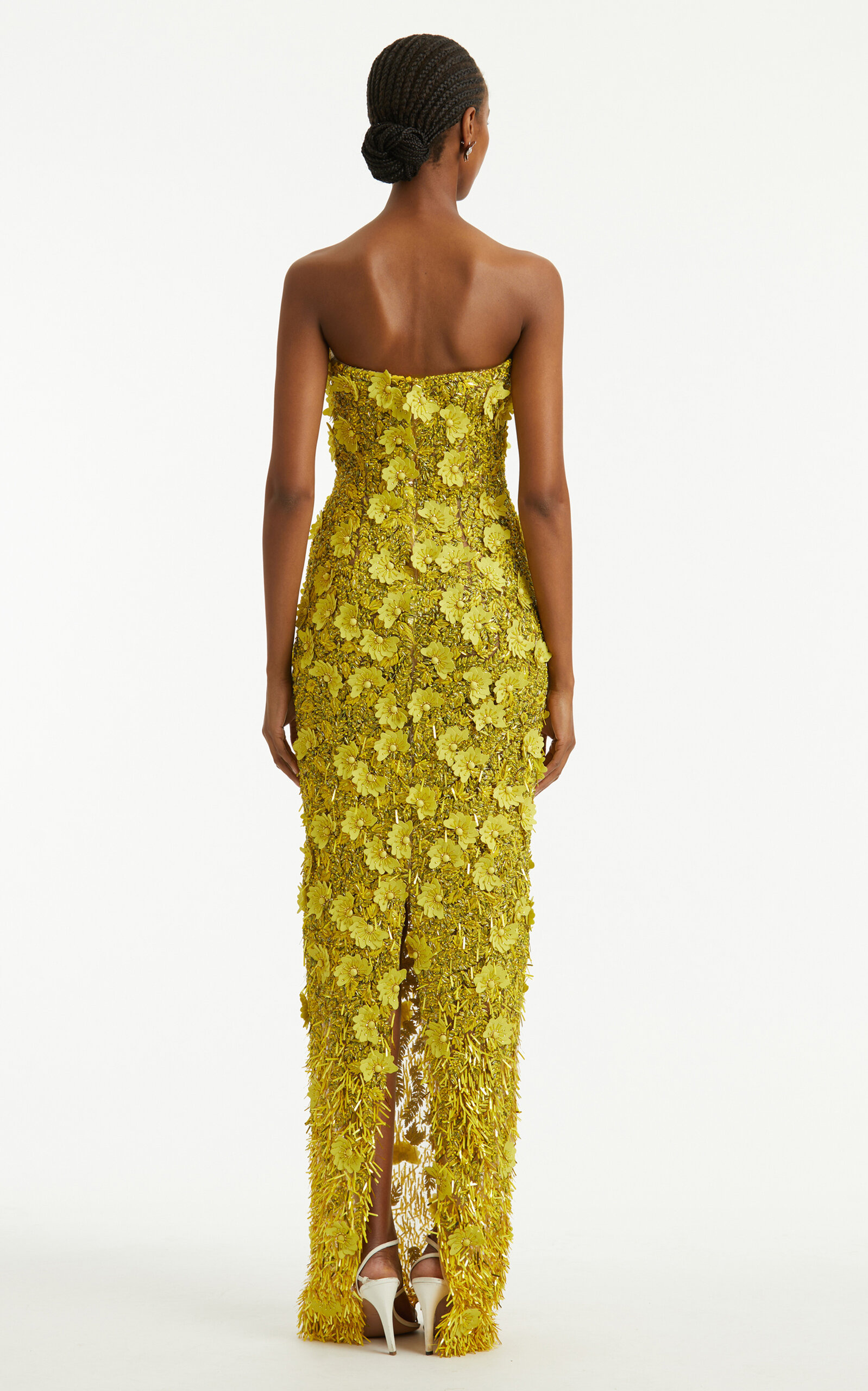 Embellished Tulle Gown yellow - 7