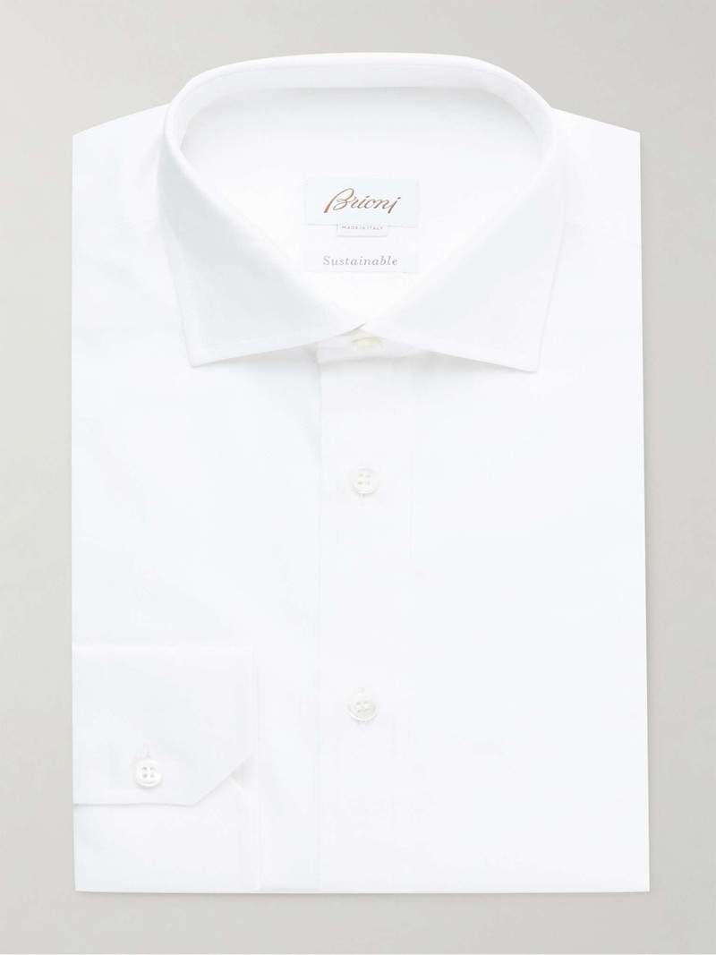 Brioni Slim-Fit Cutaway-Collar Cotton Oxford Shirt outlook