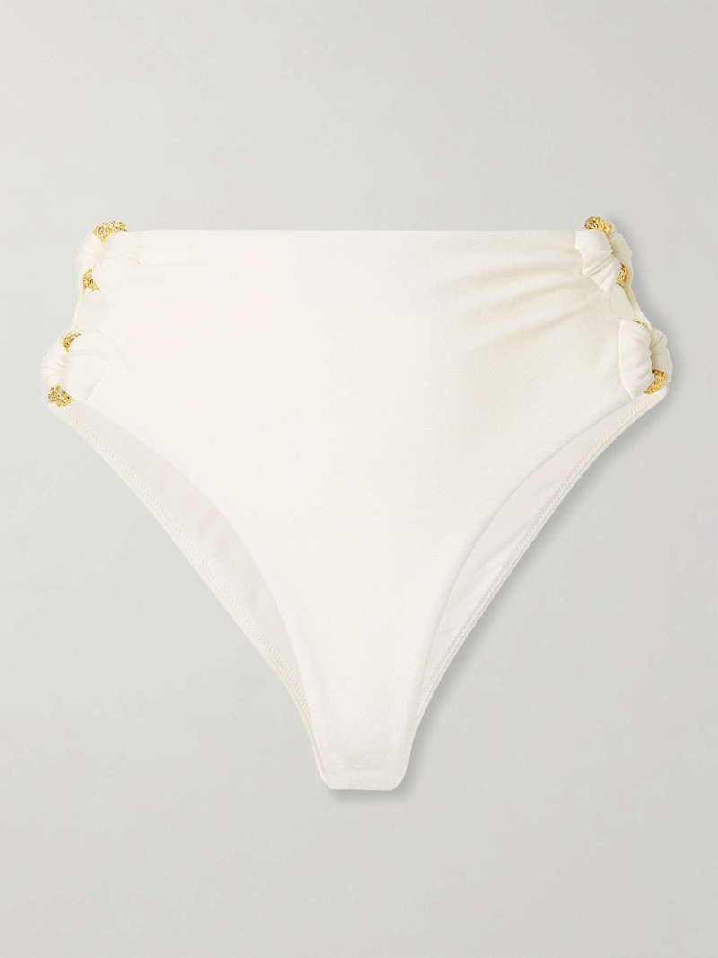 Pisa embellished cutout bikini briefs 1