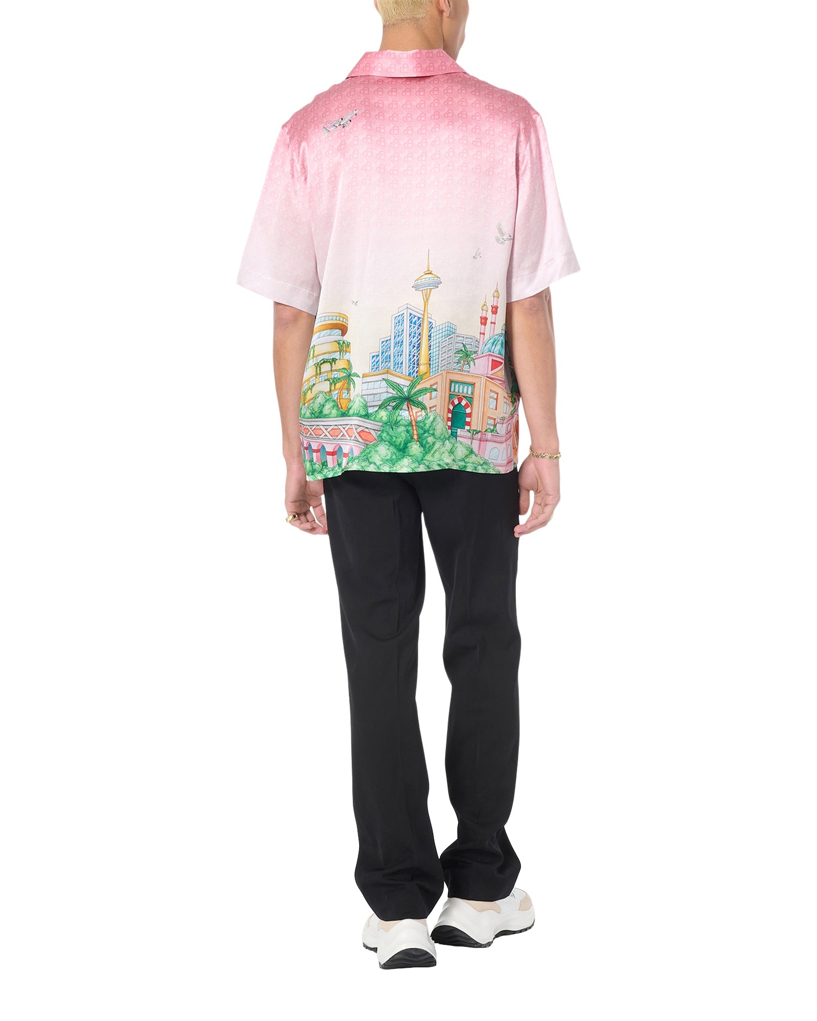 Rainbow monogram silk twill shirt - Casablanca - Men