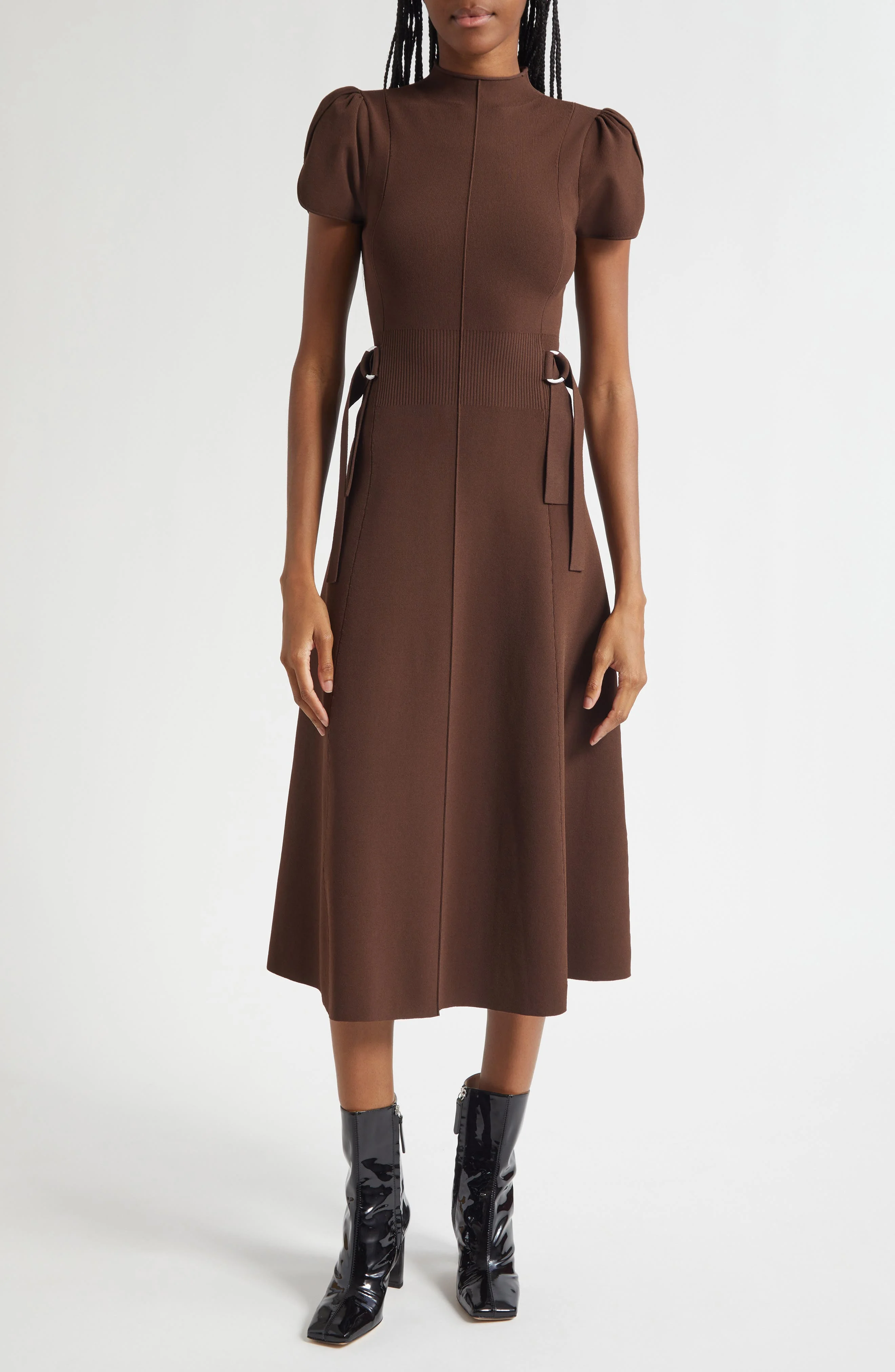 3.1 Phillip Lim Compact Rib Midi Dress in Dark Chocolate at Nordstrom - 1