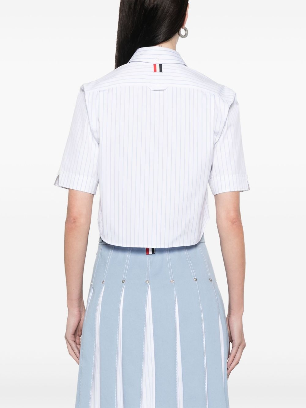 cropped striped shirt - 4