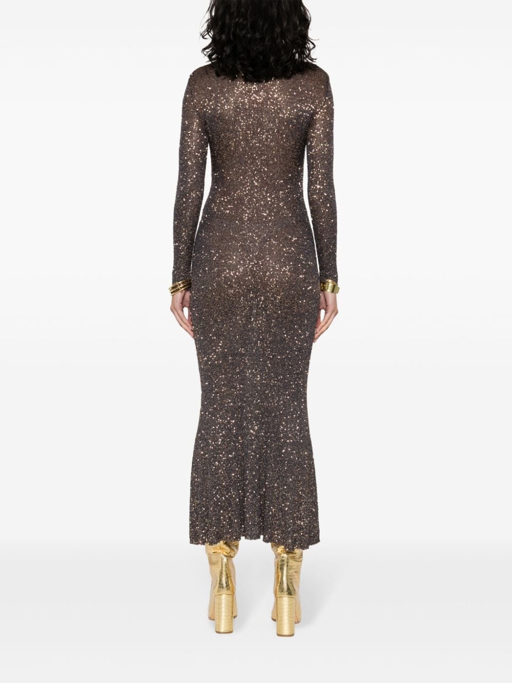 sequinned long dress - 4