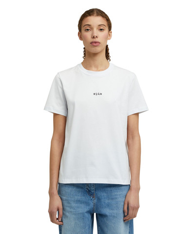 MSGM Cotton crewneck t-shirt with MSGM micro logo outlook