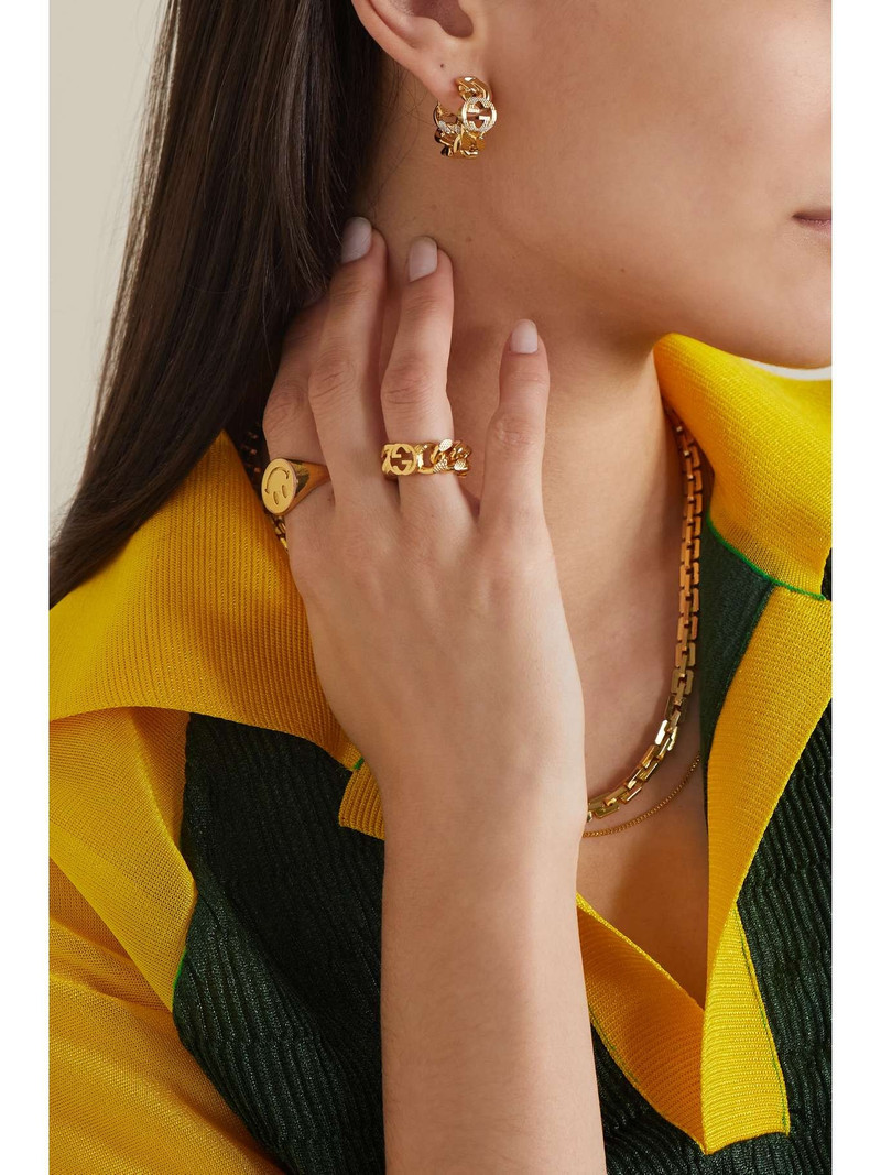 GUCCI Gold-tone hoop earrings outlook
