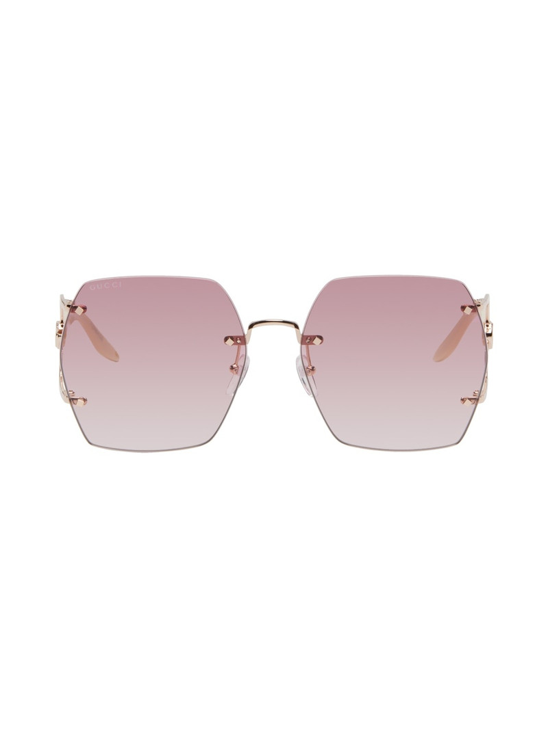 Rose Gold Geometric Sunglasses 1