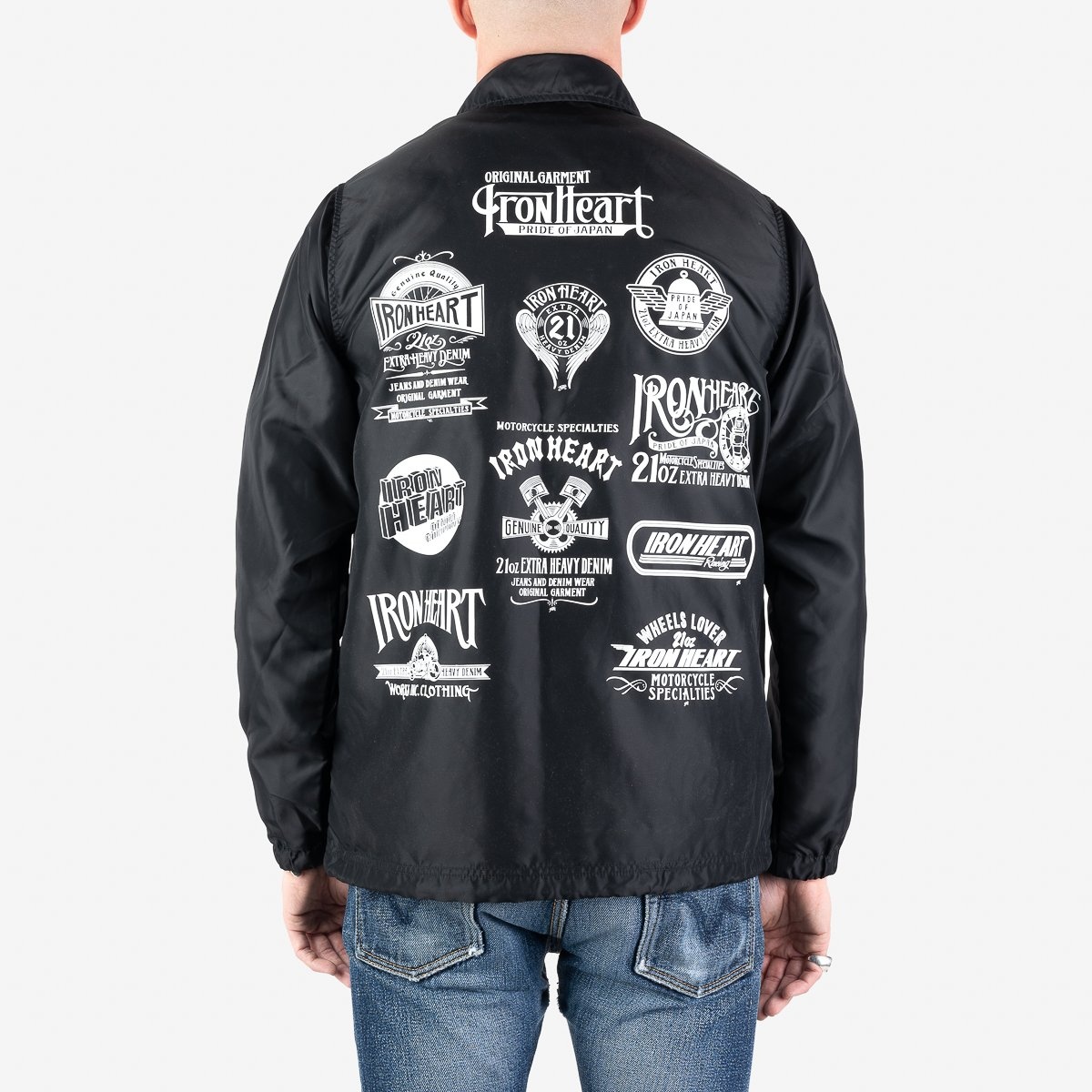 IHJ-117-BLK 20th Anniversary Nylon Windbreaker - Black - 2