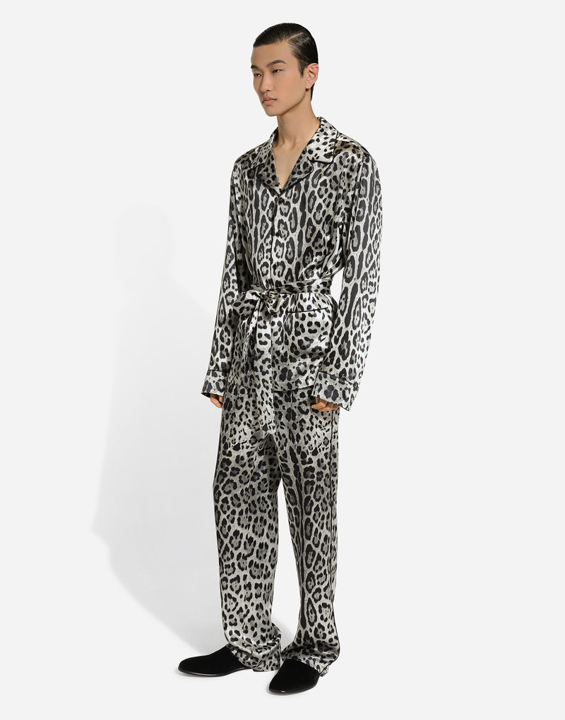 Dolce & Gabbana Leopard-print satin pants outlook