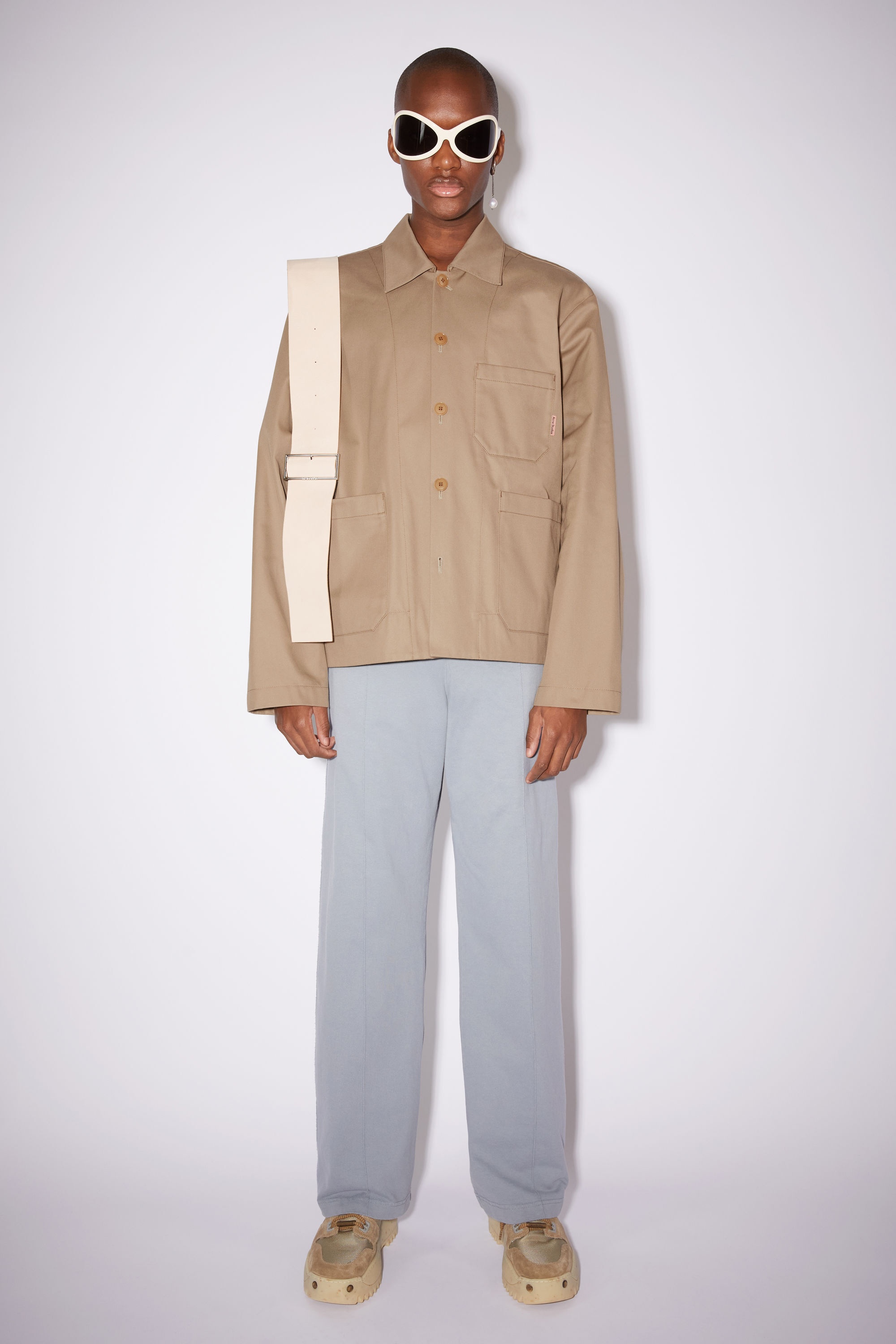 Cotton twill jacket - Beige - 2