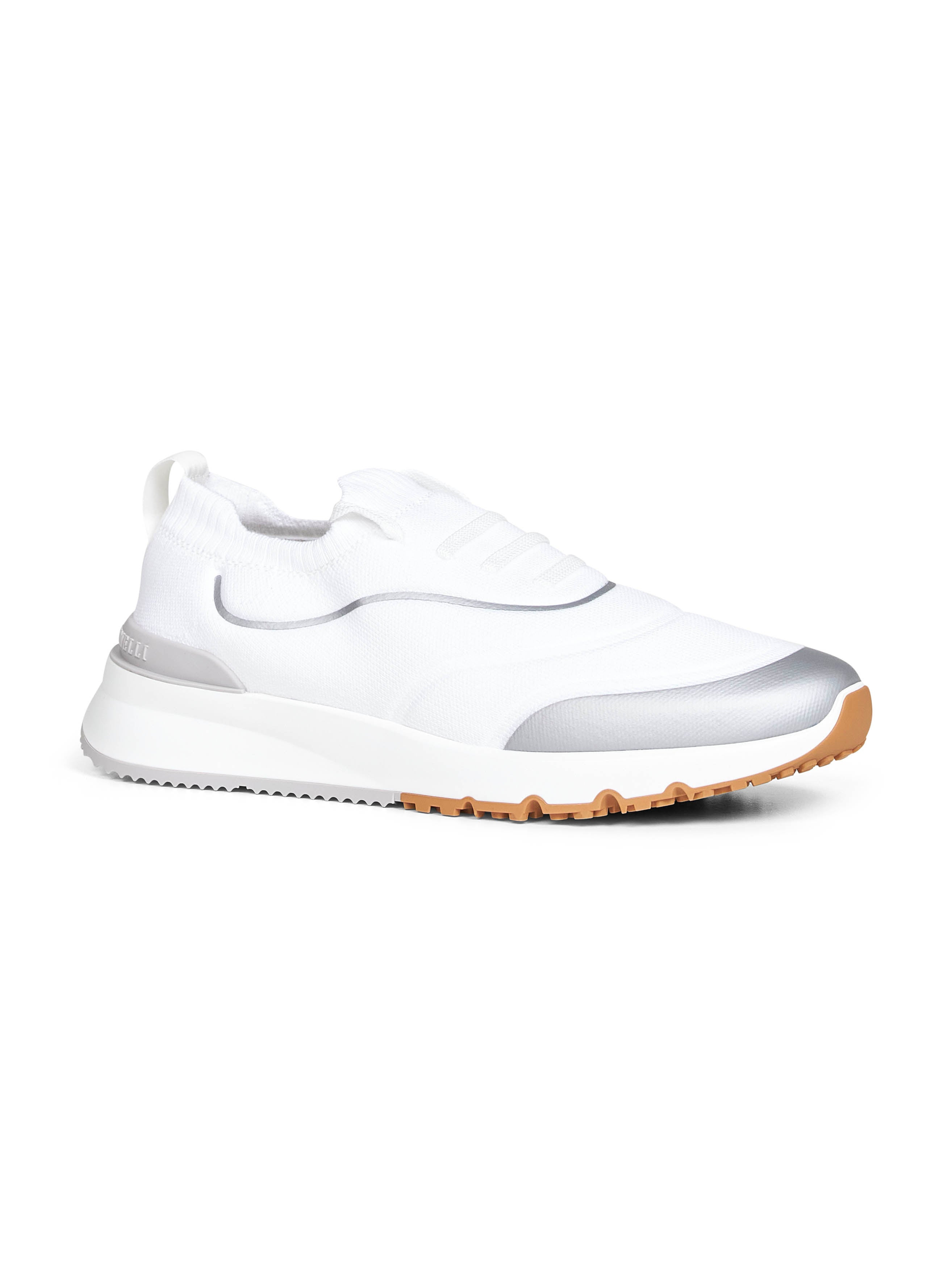 White techno cotton knit Runners - 2