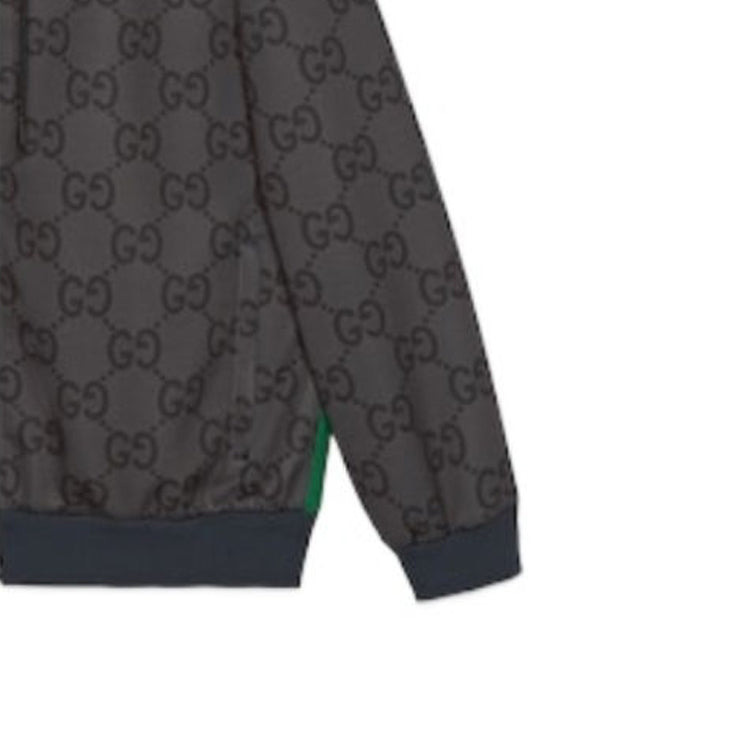 Gucci Jumbo GG Zip Jacket With Web 'Grey Dark Grey' 771619-XJF52-1155 - 4