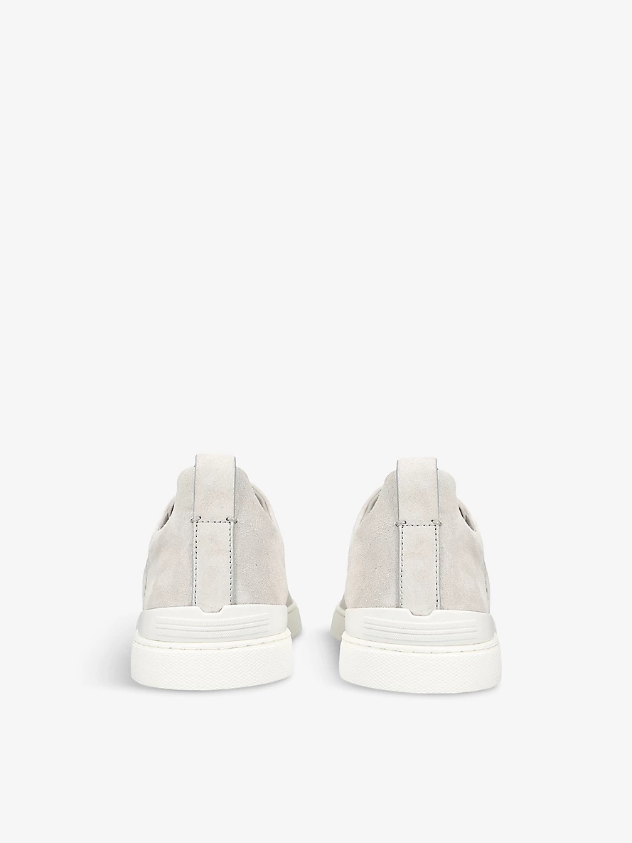 Triple Stitch panelled suede low-top trainers - 4