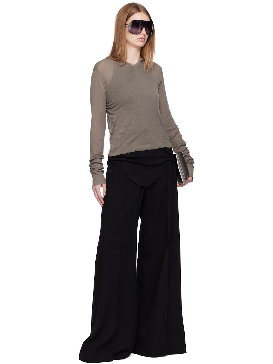 Black Concordians Tailored Wide Belas Trousers - 4