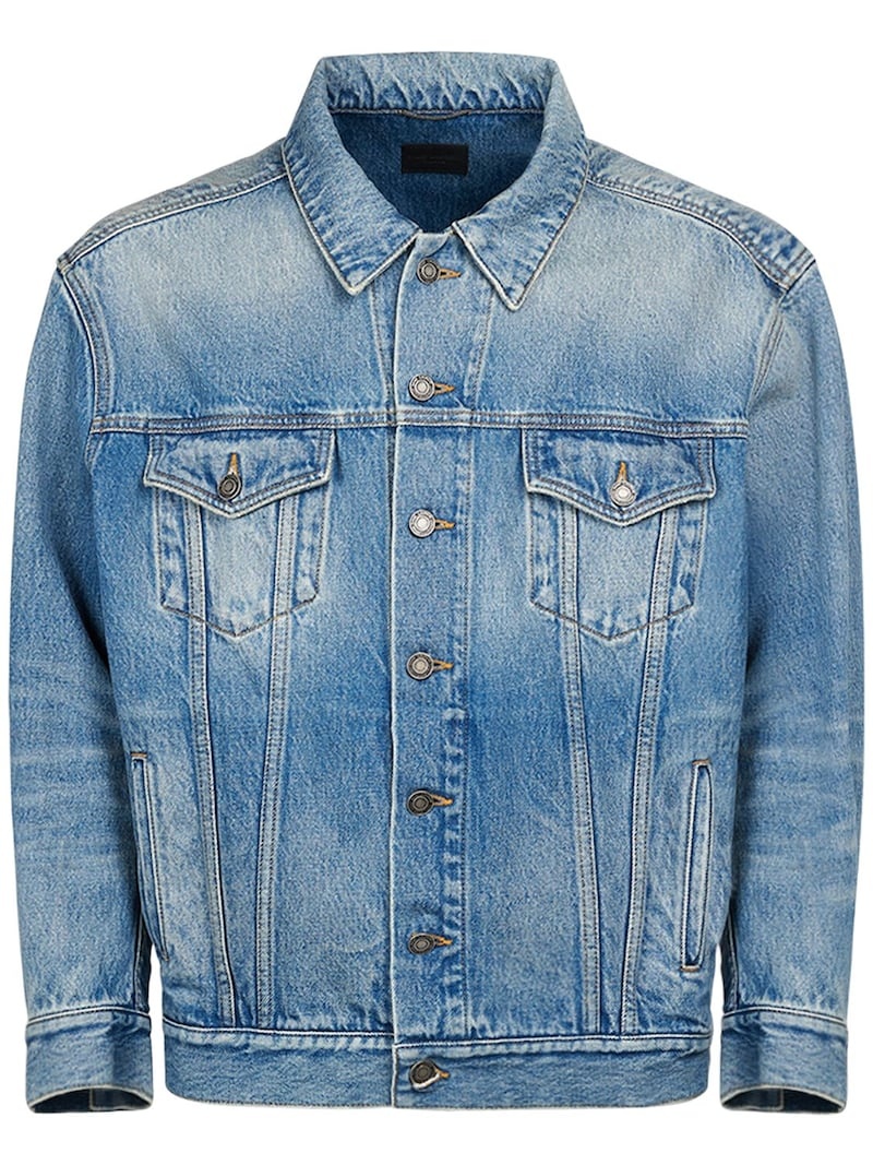 Egg shape cotton denim jacket - 1