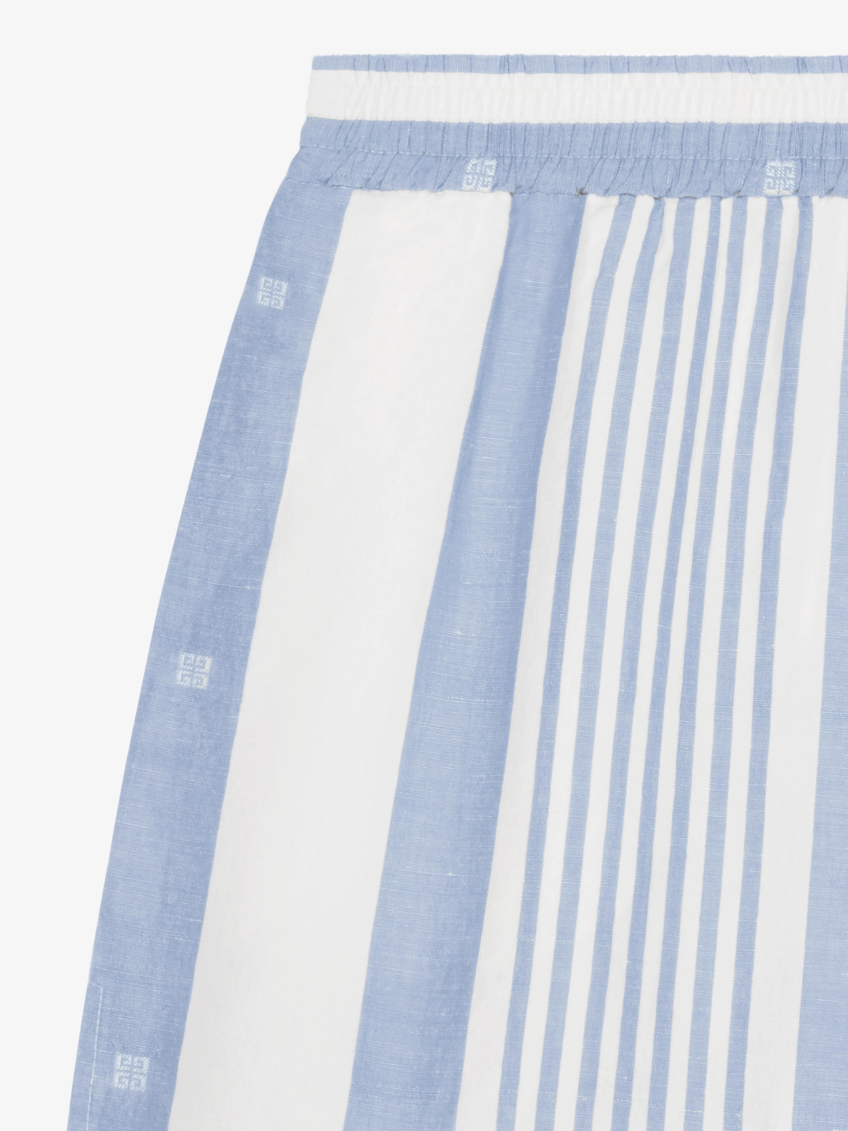 SHORTS IN COTTON AND LINEN WITH 4G STRIPES - 3