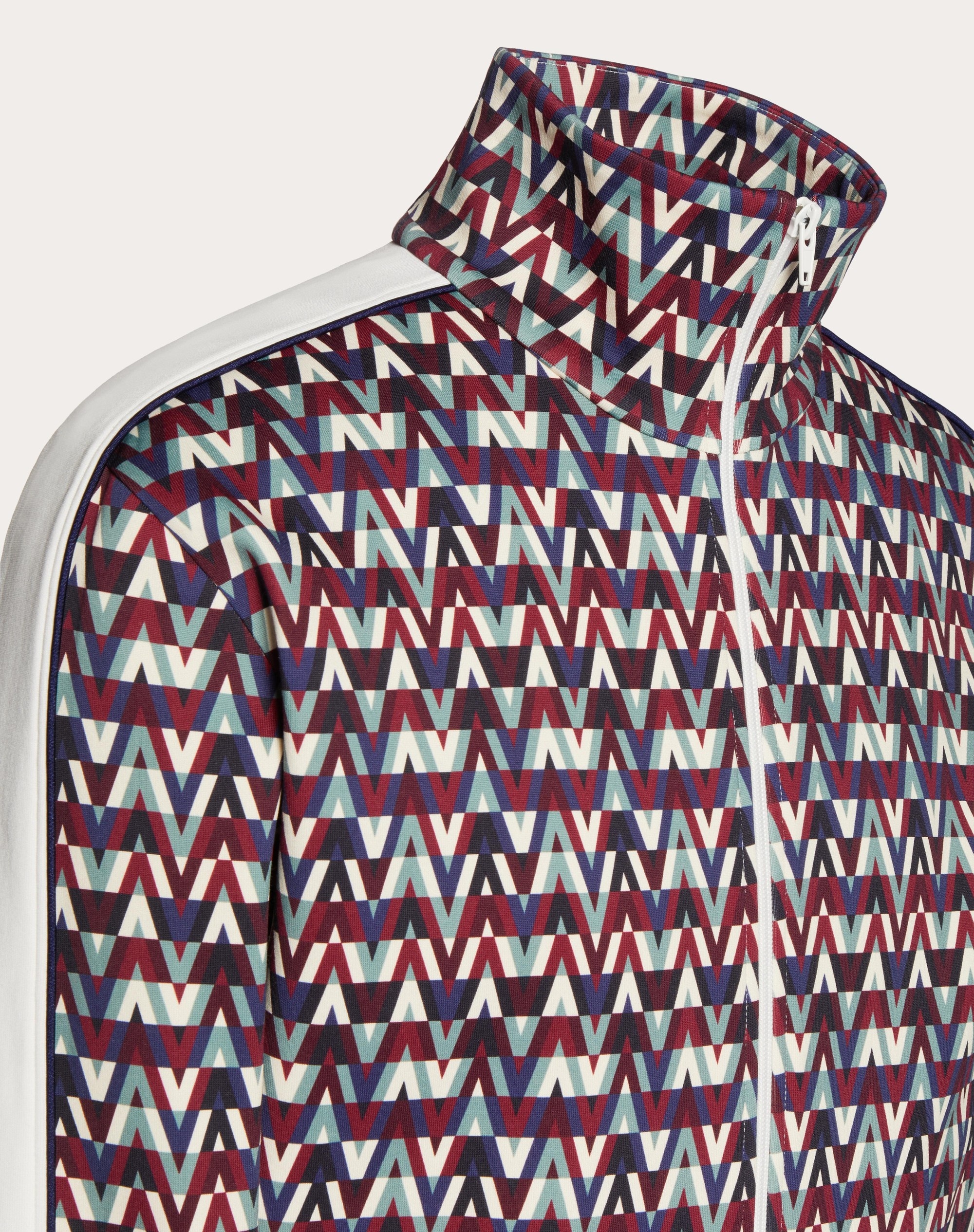 ZIP-UP SWEATSHIRT WITH OPTICAL VALENTINO PRINT - 3