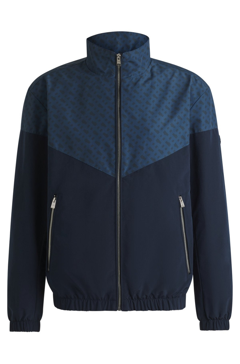 WATER-REPELLENT JACKET WITH MONOGRAM PATTERN 1