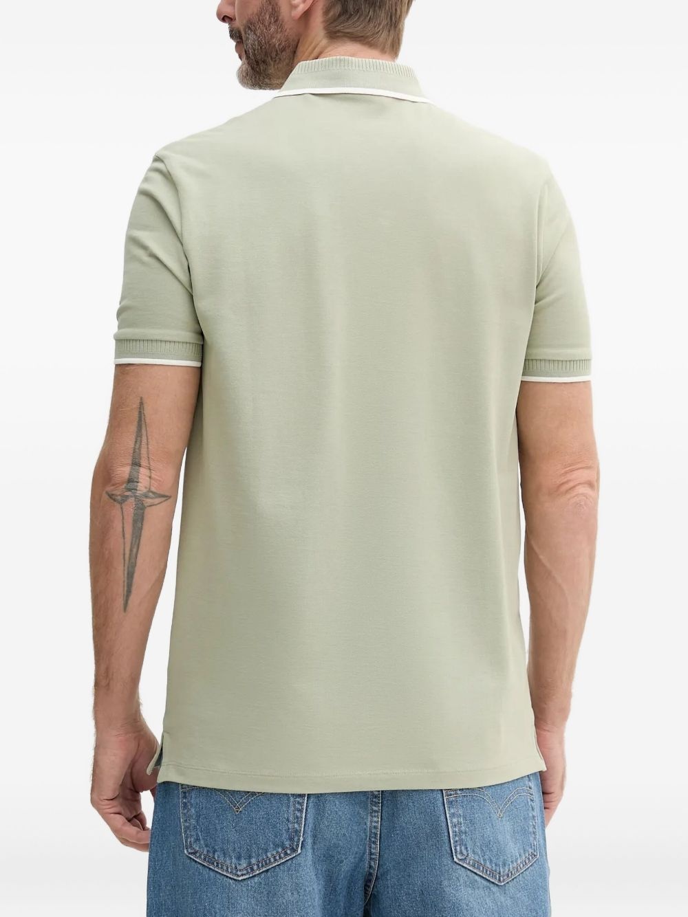 embroidered-logo polo shirt - 3