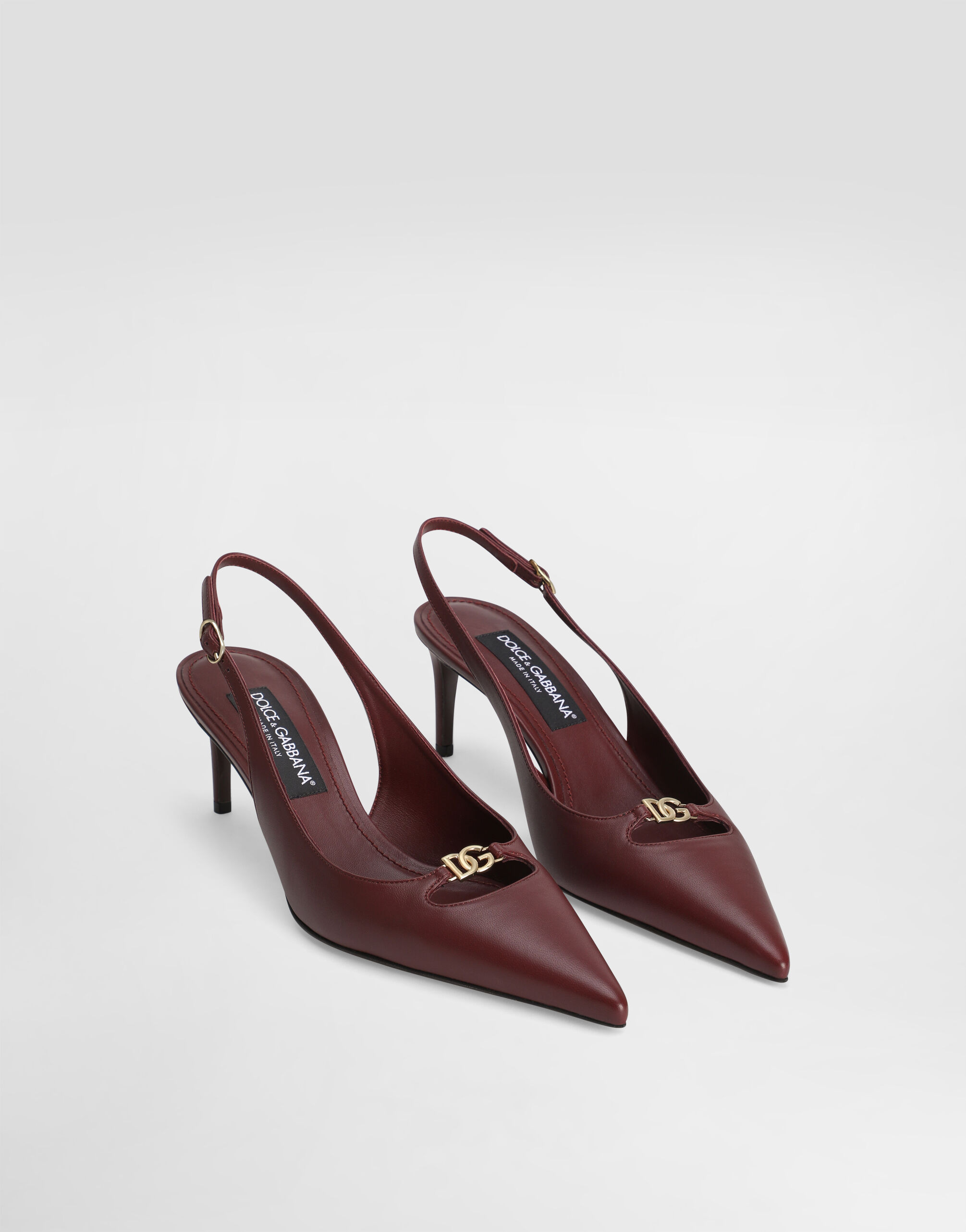 Silk-effect nappa leather slingback - 2