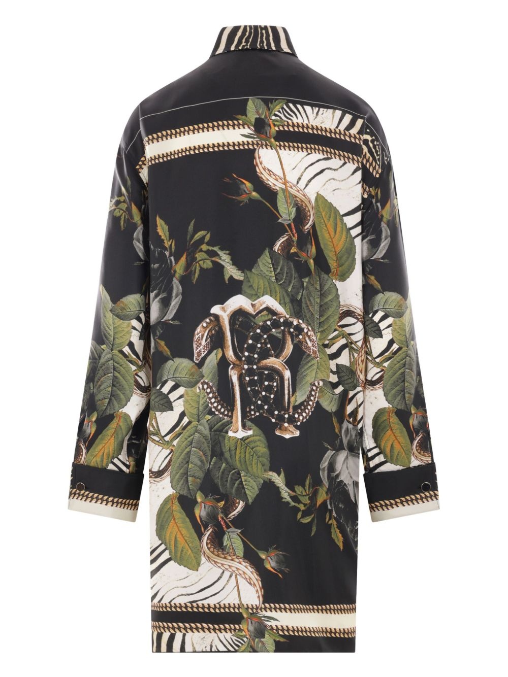 Jewellery Foulard-print silk shirt dress - 2