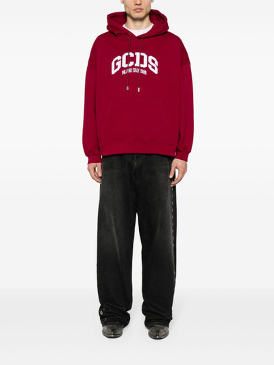 GCDS logo-embroidered hoodie outlook