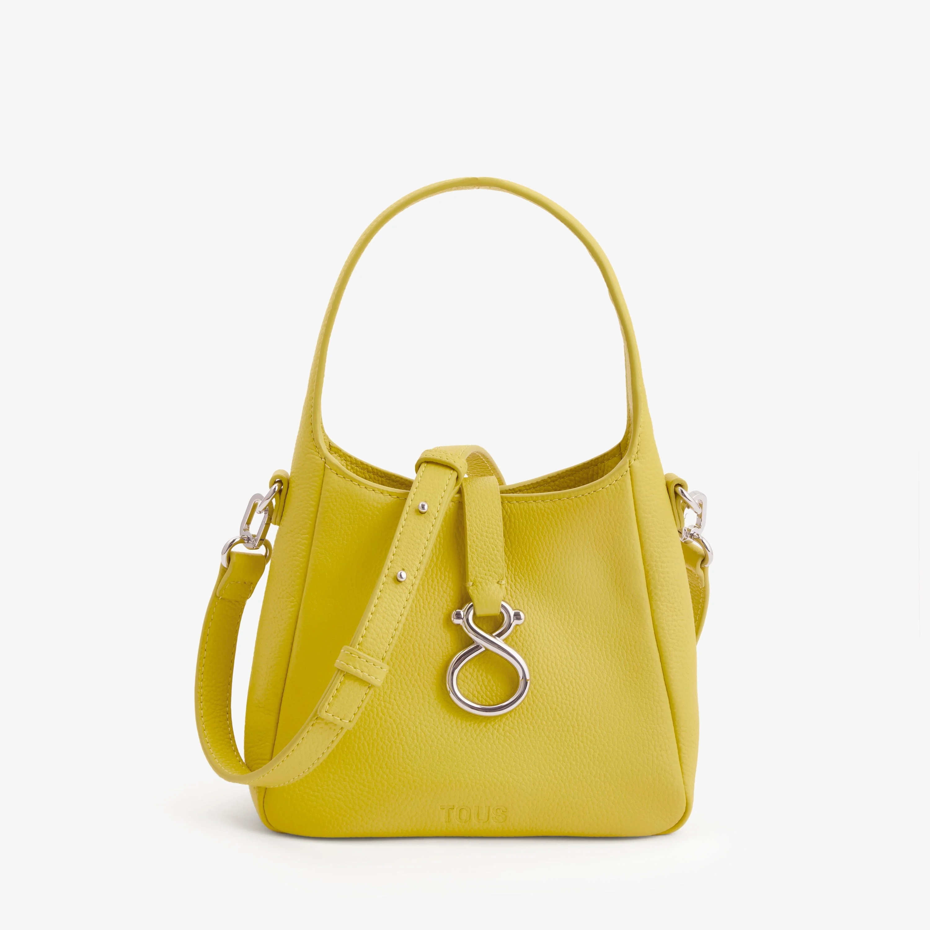 Small mustard-colored leather Shoulder bag TOUS Infinity - 1