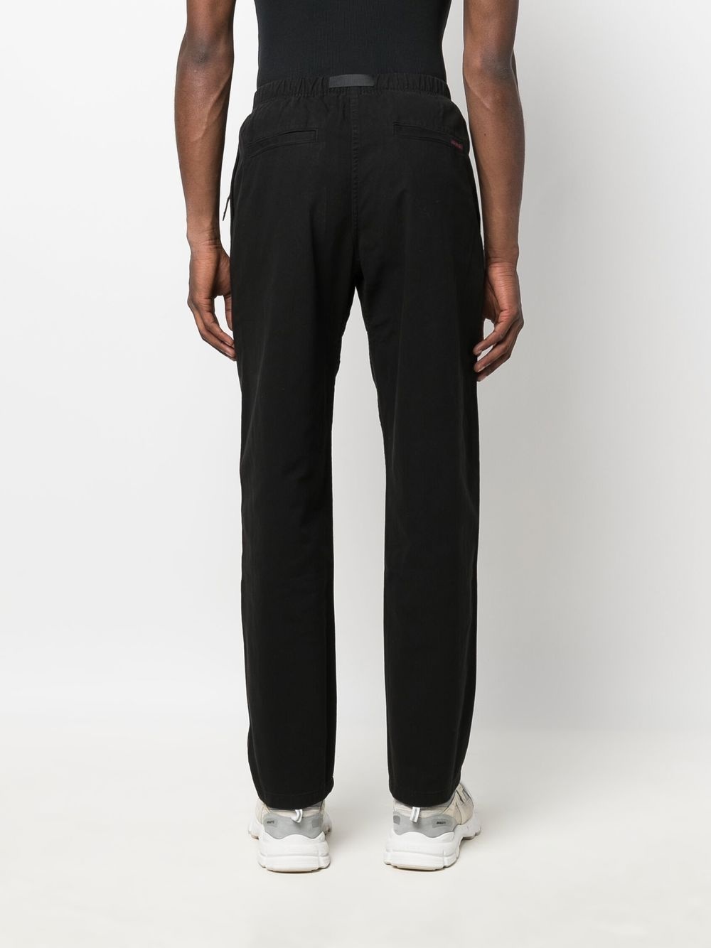 belted-waist straight-leg trousers - 4