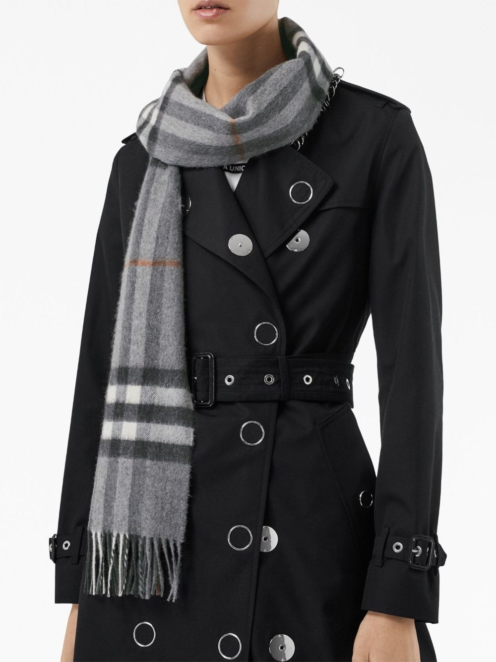 The Classic Check Cashmere Scarf - 10