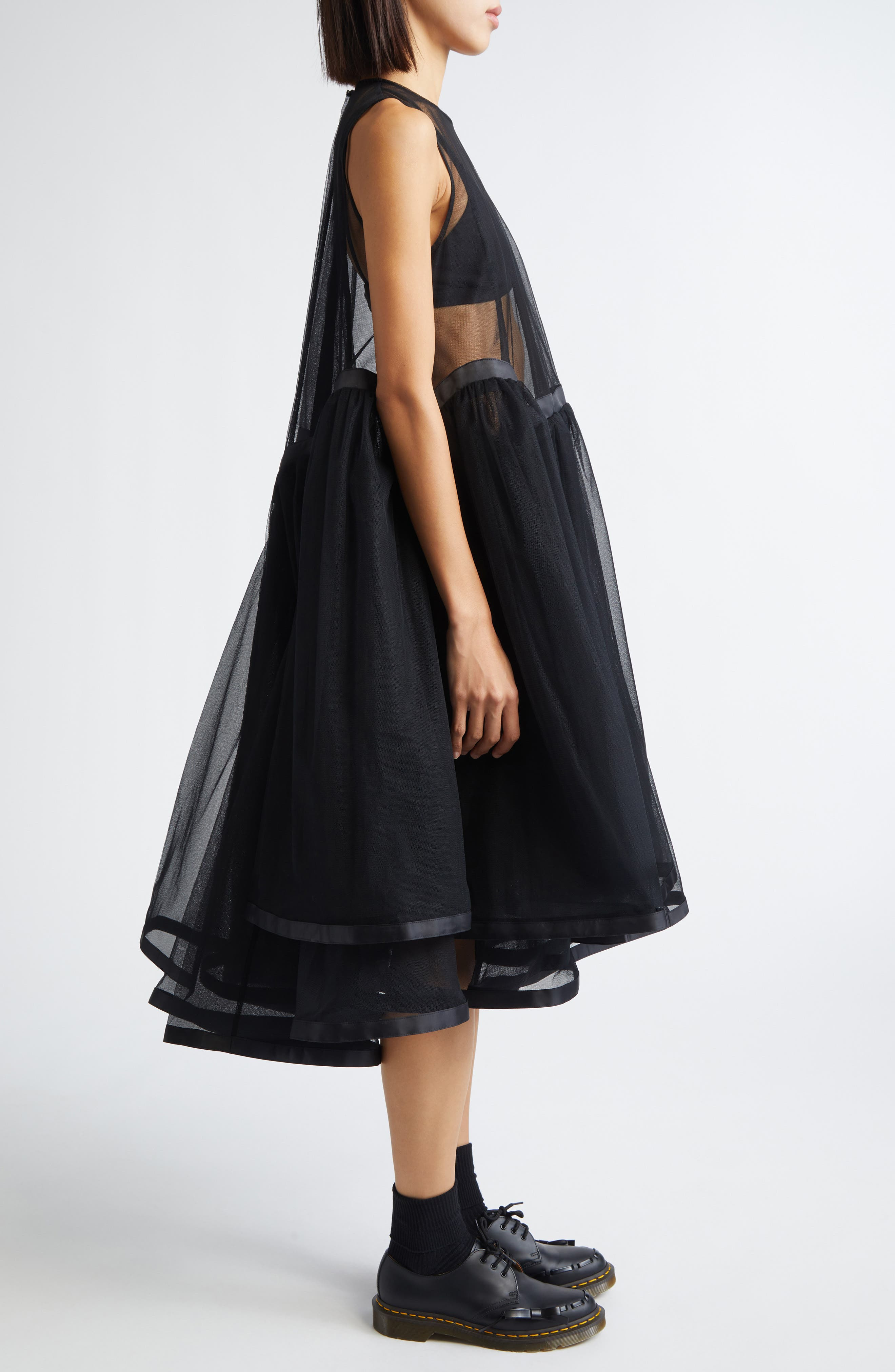 Noir Kei Ninomiya Tulle Dress in Black at Nordstrom - 3