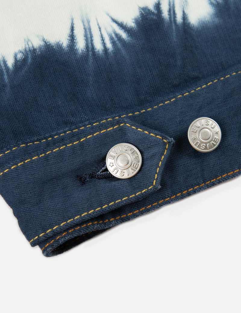 DAICOCK INSERT TIE-DYE DENIM VEST 12