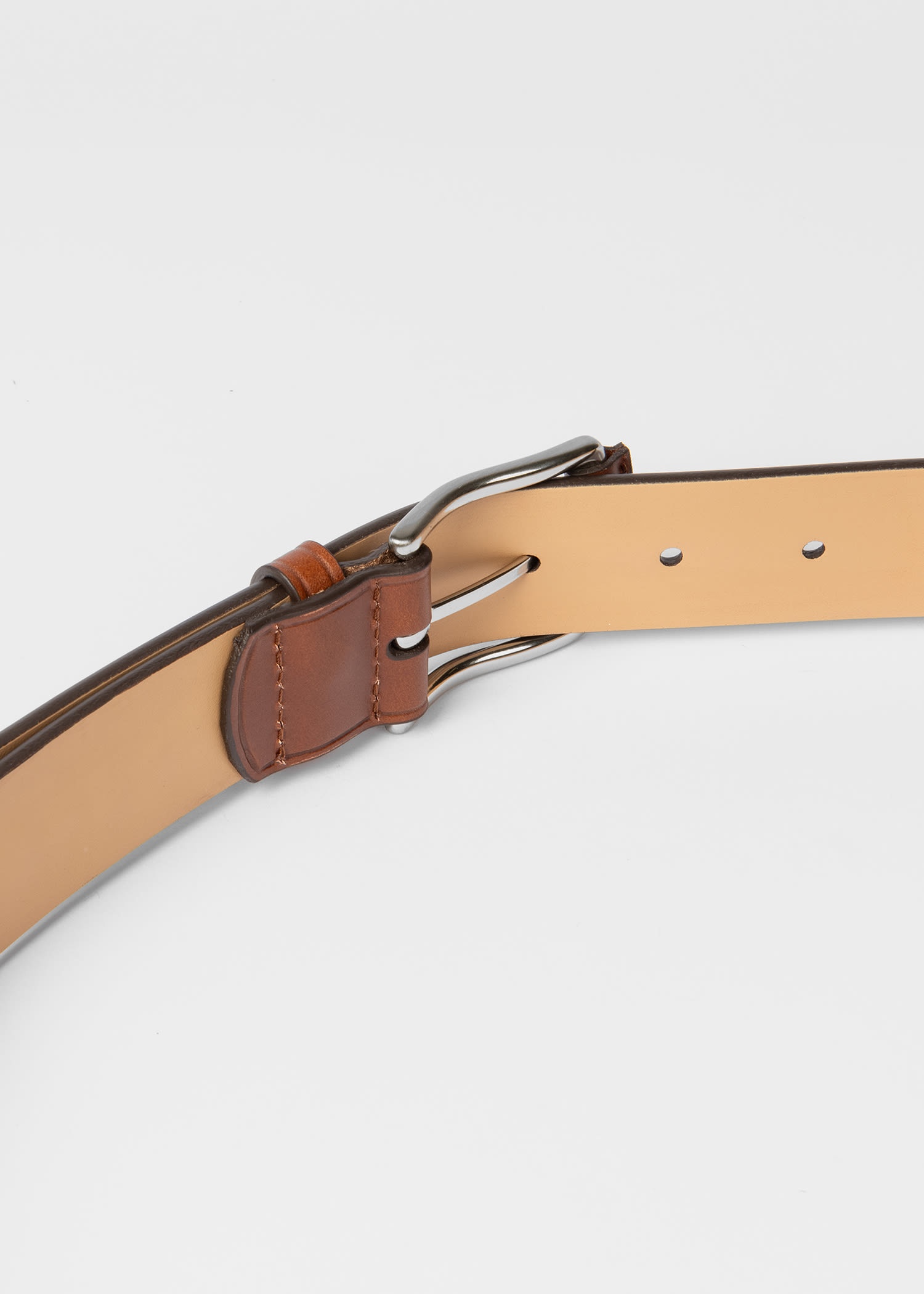 Leather Signature Stripe Weave Belt - 5